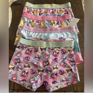 Hello Kitty Sanrio Girls 5 Pack Boxer Briefs Size 6 Handcraft Panties Underwear